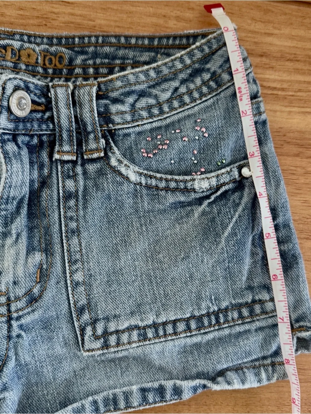 Limited Too Y2K Bedazzled Denim Shorts Girls 8